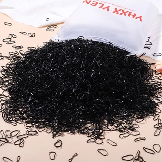 ยางรัดผมหางม้า หลากสี แบบใช้แล้วทิ้ง สําหรับเด็กทารกผู้หญิง 500 ชิ้น