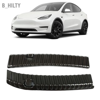 B_HILTY 2 ชิ้นกันชนหลังแยกการออกแบบสแตนเลส Trunk Sill Protector เปลี่ยนสำหรับ Tesla รุ่น Y 2021-2023