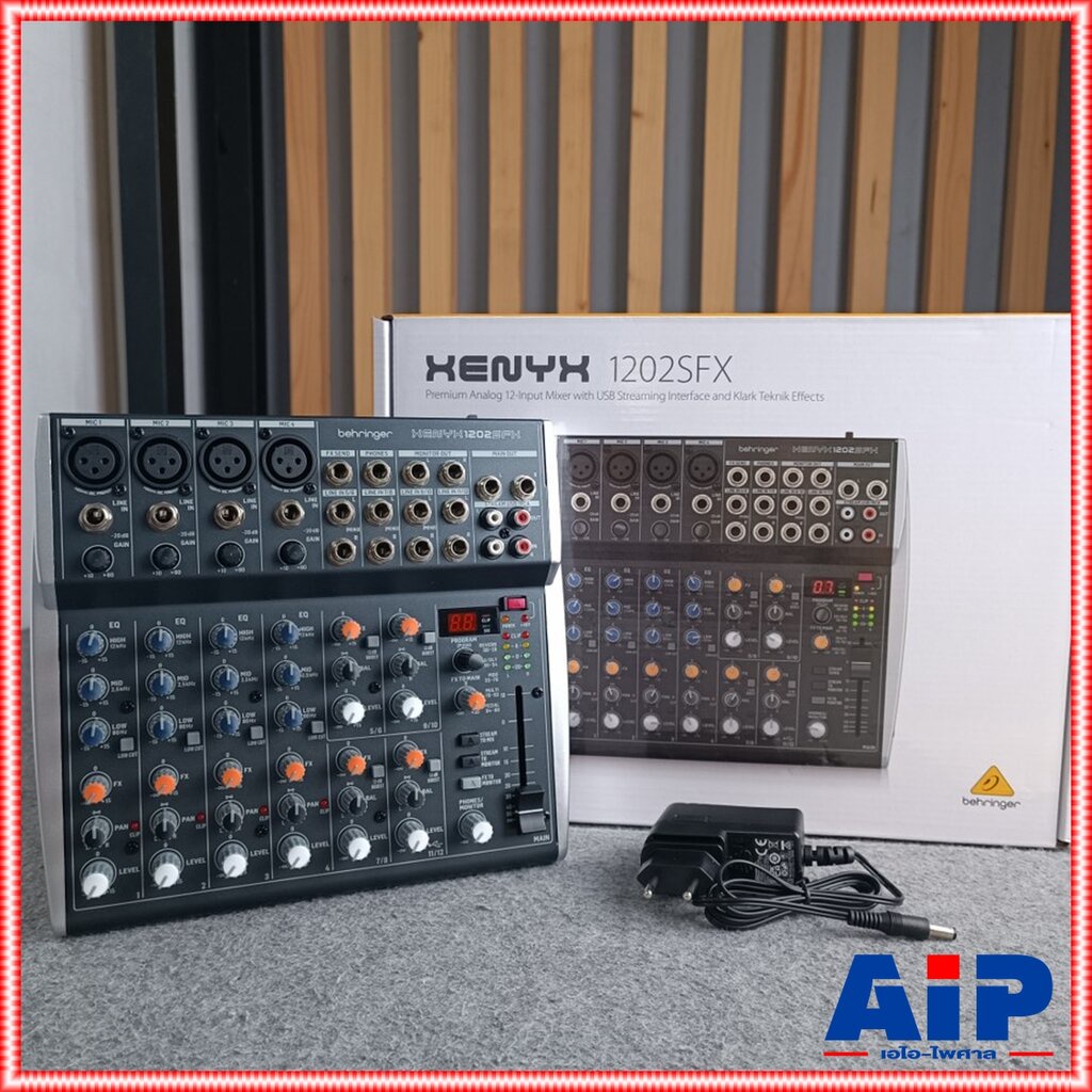 BEHRINGER XENYX-1202SFX mixer มิกเซอร์ 12-Input 2-Bus Mixer with XENYX Mic Preamps, British EQs and 