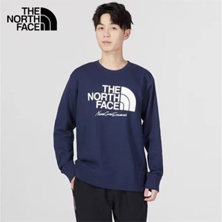 เสื้อกันหนาว คอกลม ผ้าฝ้าย ลาย The North Face แบบดั้งเดิม สําหรับผู้ชาย และผู้หญิง