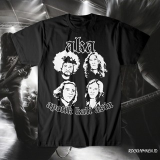 ร้อน 3 เสื้อยืดคอกลมAka เสื้อยืด (เกลือ) วงอินโดนีเซีย Legendary Band In 1976ผ้าฝ้ายแท้