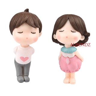 ALISONDZ Kiss Couples ตุ๊กตาคู่รักน่ารัก ขนาดเล็ก สําหรับตกแต่งสวน DIY