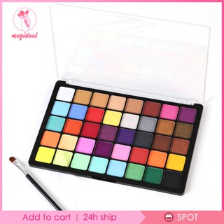 [MEGIDEAL] ชุดพาเลทสีเพ้นท์ร่างกาย 40 สี สําหรับแต่งหน้า เทศกาลดนตรี