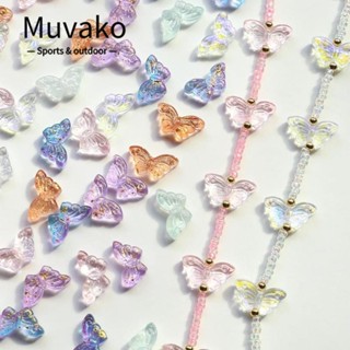 Muvako ลูกปัดผีเสื้อ หลากสี 15 มม. สําหรับทําเครื่องประดับ diy