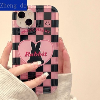 เคสป้องกันโทรศัพท์มือถือ ลายกระต่ายหน้ายิ้ม กันกระแทก สําหรับ Apple Iphone 14 13 11 12pro X 7P 8P M49U