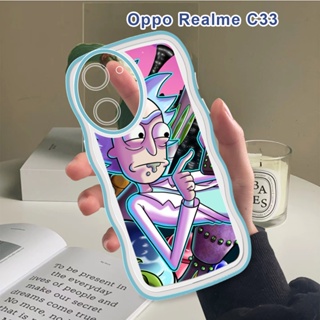 สําหรับ Realme 9 Pro+ Plus 5G 9i 9 Pro C30 C31 C33 C55 เคสโทรศัพท์มือถือแบบนิ่ม กันกระแทก กันรอยกล้อง ลายคลื่น Rick and Modi แฟชั่น