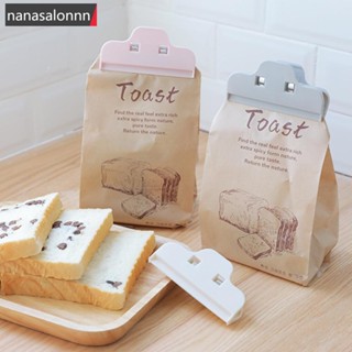 Nanasn| คลิปหนีบถุงพลาสติก แบบพกพา ป้องกันความชื้น สําหรับใส่ขนมขบเคี้ยว G1X8