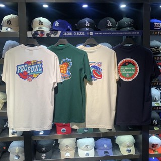 newera23 MLB แขนสั้นเสื้อยืดหลวม Unisex รักบี้การ์ตูนรอบคอ