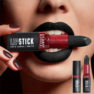 Ushas Hot Mouth Black Lipstick Waterproof Long Lasting Matte Lipstick แต่งหน้า ลิปกลอส ลิปกลอส nuuo