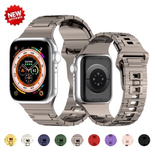 สายนาฬิกาข้อมือซิลิโคนชุบโลหะ สําหรับ iWatch Ultra 49 มม. 45 มม. 41 มม. 44 มม. 40 มม. 38/42 มม. iWatch SE 8 7 6 5 4