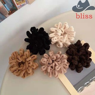 BLISS ยางรัดผม ผ้ากํามะหยี่ แบบยืดหยุ่น สีพื้น น่ารัก สําหรับผู้หญิง