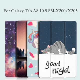 เคสแท็บเล็ต แบบพับได้ ปรับได้ สําหรับ Samsung Galaxy Tab A8 Samsung Galaxy Tab A8 10.5 SM-X200 SM-X205 2021