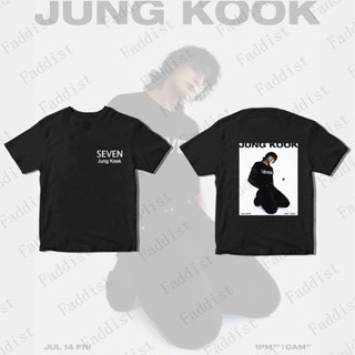 เสื้อยืดแขนสั้นลําลอง คอกลม ผ้าฝ้าย พิมพ์ลายอัลบั้ม KPOP Bangtan Boys Jung Kook SEVEN 7 สําหรับผู้ชาย และผู้หญิง 2023