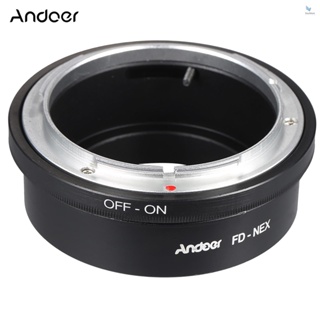 {fash} Andoer FD-NEX แหวนอะแดปเตอร์เมาท์เลนส์ สําหรับเลนส์ Canon FD เพื่อให้พอดีกับตัวกล้องดิจิทัล Sony NEX E Mount