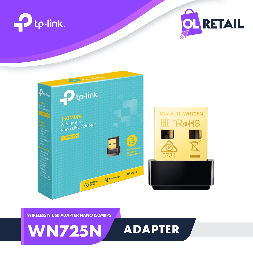 TPLINK WN725N อะแดปเตอร์ไร้สาย USB TP-LINK TL-WN725N 150Mbps