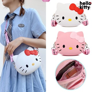 กระเป๋าสะพายไหล่ กระเป๋าเมสเซนเจอร์ พิมพ์ลาย Hello Kitty 3 มิติ ขนาดเล็ก 12 เซนติเมตร และ 20 เซนติเมตร สําหรับผู้หญิง