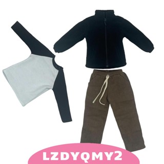 [Lzdyqmy2] เสื้อแจ็กเก็ต ผ้าฟลีซ และกางเกง สเกล 1/6 แฮนด์เมด สําหรับตุ๊กตา 12 นิ้ว 3 ชิ้น