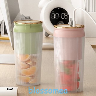 Blossomea เครื่องปั่นน้ําผลไม้ แบบพกพา ชาร์จ USB พร้อมใบมีด 4 ชิ้น