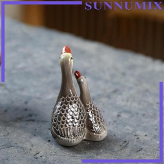 [Sunnimix] รูปปั้นห่านจิ๋ว เปลี่ยนสีได้ สําหรับตกแต่งห้องนอน สํานักงาน ตู้หนังสือ