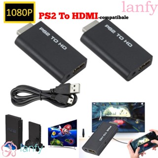 Lanfy อะแดปเตอร์แปลงสัญญาณ PS2 เป็น HDMI PS2 เป็น HDMI สําหรับมอนิเตอร์ HDTV HDMI