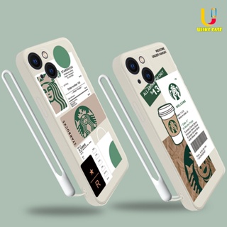 เคสโทรศัพท์มือถือแบบนิ่ม TPU ลายกาแฟ Starbucks พร้อมสายคล้อง สําหรับInfinix Hot 10 11 Play 10 10t 10s NFC 10i S4 9 Pro 10 Lite 11 Plus Hot 9 Play 11 11S NFC Smart 4 4C 5 Pro 3 Plus Note 8 10 Tecno Spark 5 PRO A15 A16 A5S Y12 Y20 Y15S Y21S