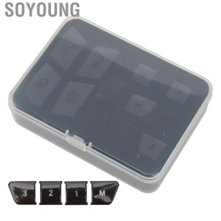 Soyoung Power Window Switch Cover Scratch Resistant Button Trim Bright Black Comfortable Touch for A B C E GLK GLE Class