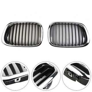 ⚡READYSTOCK⚡Durable Mesh Front Chrome Black Silver outline For BMW E39 1998-2003 Grilles