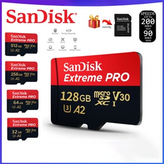 Sandisk Extreme Pro microSDXC 512GB 256GB 128GB 64GB 32GB A2 (SDSQXCD-512G) ความเร็วในการอ่านสูงสุด 170 MB/s เขียน 140 MB/s