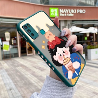 เคสโทรศัพท์มือถือแบบแข็ง ใส บาง กันกระแทก ลายการ์ตูนชานมไข่มุก สําหรับ Infinix Hot 9 Play X680