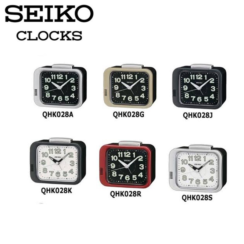 นาฬิกาปลุก ไซโก้ (Seiko) เสียงกระดิ่งดัง พรายน้ำ เดินเรียบ  รุ่น QHK028 นาฬิกาSEIKO ของแท้ นาฬิกาปลุกมีพรายน้ำ เดินเงียบ