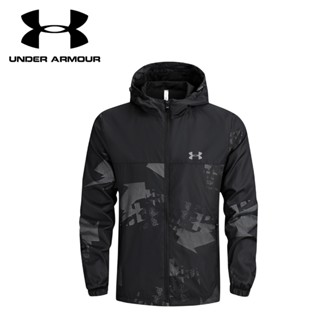 UNDER ARMOUR เสื้อแจ็กเก็ตลําลอง มีฮู้ด ลายพราง ทรงหลวม แฟชั่นฤดูใบไม้ผลิ และฤดูใบไม้ร่วง สําหรับผู้ชายวัยกลางคน [L-5XL]