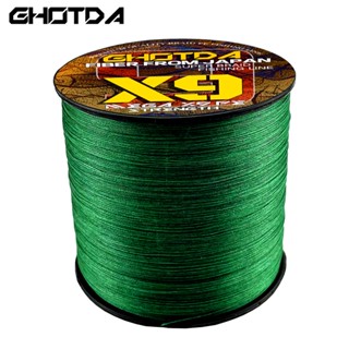 Ghotda สายเอ็นตกปลา แบบถัก PE 20 24 35 40 50 65 80 100lb 9 เส้น ยาว 300 ม. 9 เส้น