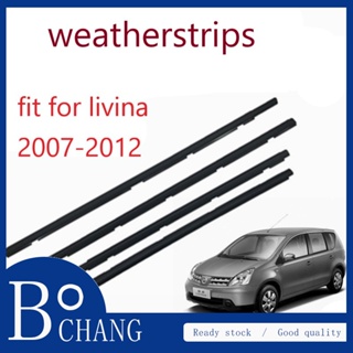 Bochang แถบซีลหน้าต่างรถยนต์ พลาสติก สําหรับ Nissan livina 2007 2008 2009 2010 2011 2012