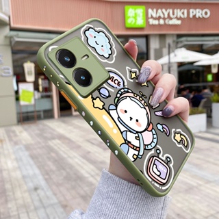 เคสโทรศัพท์มือถือแบบแข็ง ใส กันกระแทก ลายการ์ตูนอวกาศ มีลายด้านข้าง สําหรับ VIVO Y22 Y22s