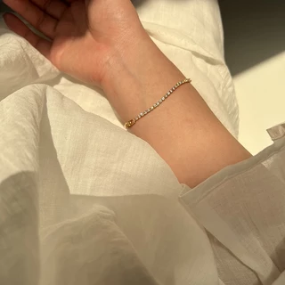 สร้อยข้อมือแฟชั่น ประดับพลอยเทียม สวยหรู เรียบง่าย สไตล์หรูหรา