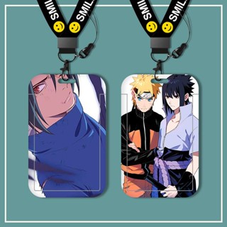 กระเป๋าใส่นามบัตร ลายการ์ตูนนารูโตะ Uchiha Sasuke สําหรับนักเรียน