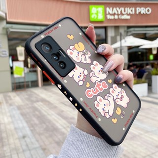 เคสโทรศัพท์มือถือ ซิลิโคนนิ่ม บาง กันกระแทก ลายการ์ตูนกระต่ายน่ารัก สําหรับ VIVO X70 Pro