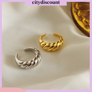 &lt;citydiscount&gt; แหวนนิ้วมือ เปิดปรับได้ ไม่ซีดจาง เครื่องประดับผู้หญิง บุคลิกภาพ ครัวซองต์ฝรั่งเศส แหวนเครื่องประดับ อุปกรณ์เสริม