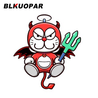 Blkuopar สติกเกอร์ไวนิล กันน้ํา กันรอยขีดข่วน ลาย Doraemon Demon ขนาด 13 ซม. x 11.8 ซม. สําหรับตกแต่งหน้าต่างรถยนต์