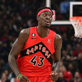 เสื้อกีฬาแขนสั้น ลายทีม London Raptors เบอร์ 22-23 43 Pascal Siakam เสื้อกีฬาบาสเก็ตบอล สําหรับผู้ชาย