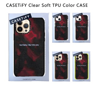 Casetify X INTO YOU BY EDREIKA Black Beige Neon Yellow Black White Edge TPU Clear Case IPhone 14 13 12 11 Pro MAX Mini XS MAX XR X SE 6 6S 7 8 Plus Soft Case