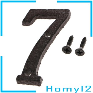 [HOMYL2] แผ่นป้ายโลหะ รูปตัวเลข แนวสตรีท สําหรับตกแต่งสวน DIY