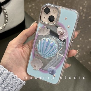 เคสโทรศัพท์มือถือ ลายหอยทาก ประดับมุก พร้อมขาตั้ง สําหรับ iPhone 14 13 12 11pro 6 7 8plus xr xsmax 14promax 11 12pro 14 xr 7 8