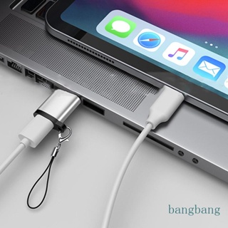 Bang อะแดปเตอร์ USB เป็น USB C 3 1 น้ําหนักเบา สีเงิน พร้อมเชือกอะแดปเตอร์ แบบพกพา