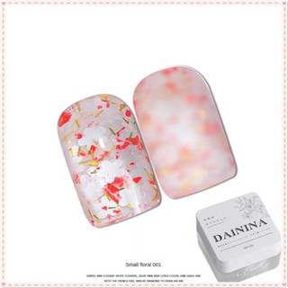 Dainina Ice Oeda Flower Pot Series ยาทาเล็บเจลน้ำแข็งใสเลื่อมแฟลชดีแฟลชกระป๋องกาวส่องไฟเล็บสำหรับร้านเล็บ 5g 6 สี JOYFEEL