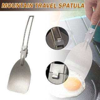 Stainless Steel Folding Spatula Camping BBQ Tool Steel Grilling Cooking