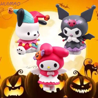 Huimao Kuromi โมเดลตุ๊กตาฮาโลวีน PVC Pachacco Melody Q Version DIY สําหรับตกแต่งรถยนต์