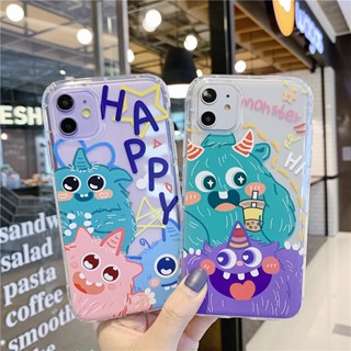 เคสโทรศัพท์มือถือนิ่ม แบบใส กันตก ลายมอนสเตอร์แฮปปี้น่ารัก สําหรับ Xiaomi 13 12 11 8 A2 Lite 12T 11T 10T Poco F5 X5 X4 X3 X5 Pro M4 M3 X3 NFC