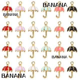 Banana1 จี้รูปร่ม 3D สไตล์วินเทจ 6 สี 30 ชิ้น สําหรับทําเครื่องประดับ DIY