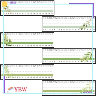 YEW ป้ายชื่อ ป้ายชื่อพืช ใบไม้สีเขียว ขนาด 12 นิ้ว x 4 นิ้ว สําหรับตั้งโต๊ะ งานสอน